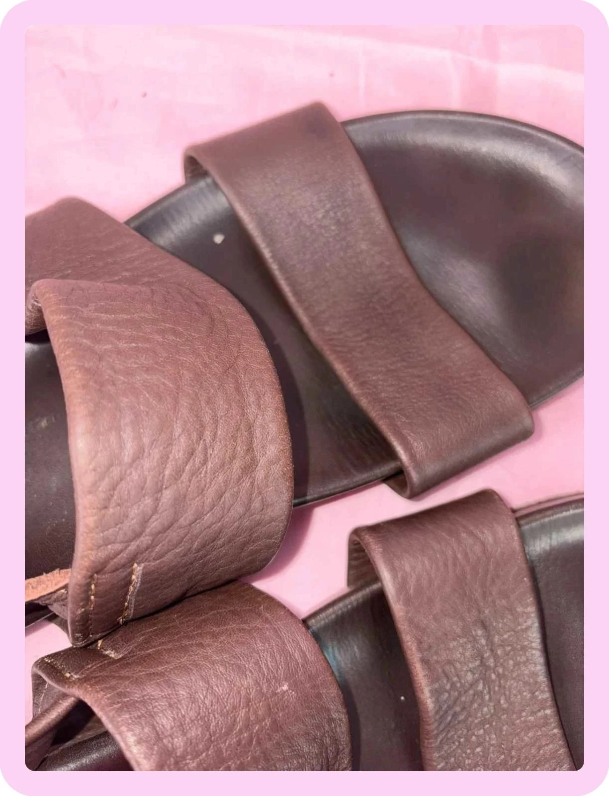 sandálias masculinas em couro marrom made in italy tamanho 42,5 – photo 10